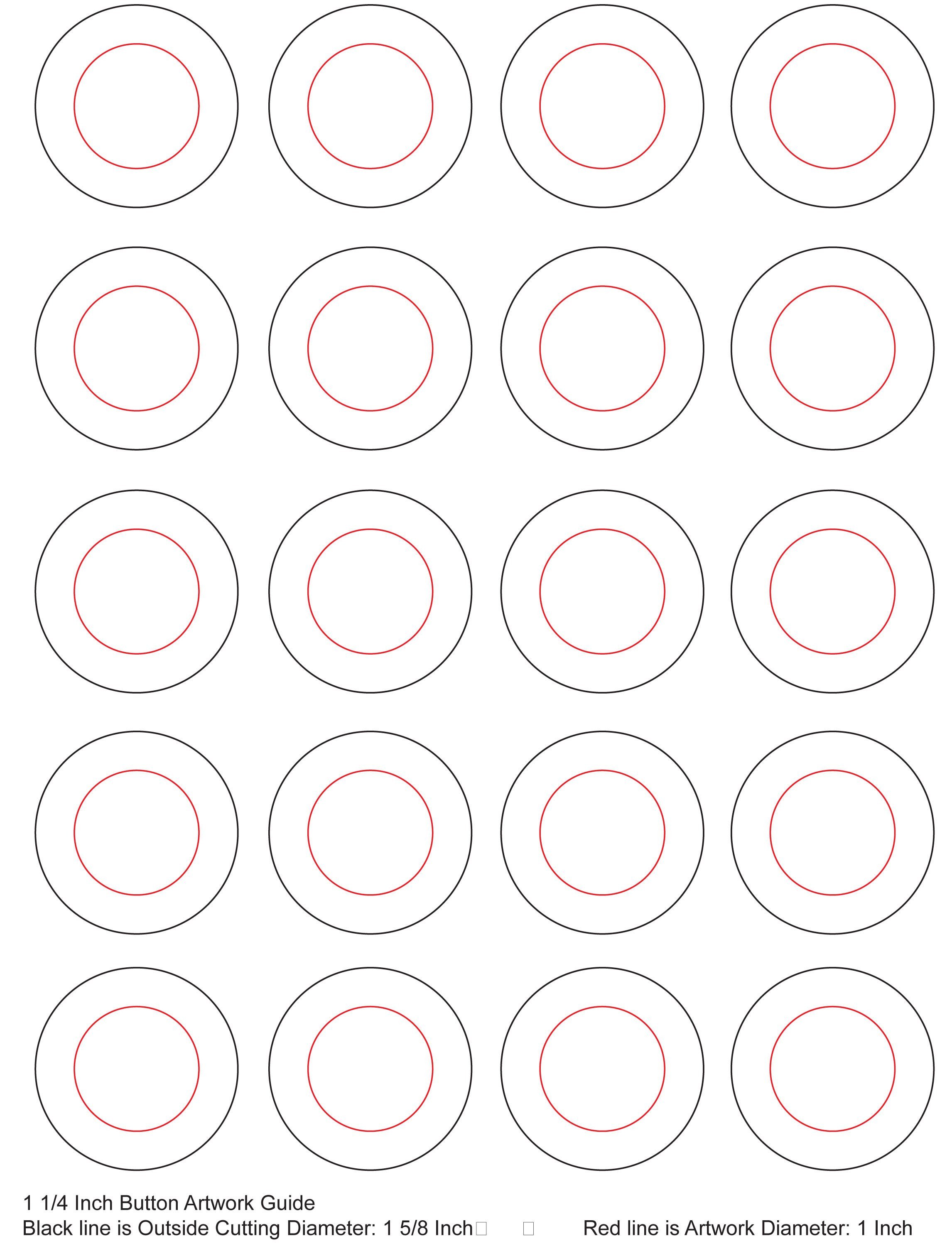1 5 Inch button Template Templates – Umakebuttons