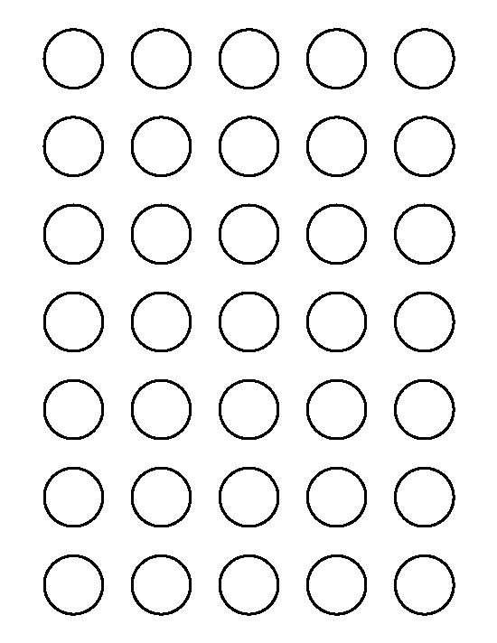1 Inch Circle Label Template 1 Inch Circle Pattern Use the Printable Outline for