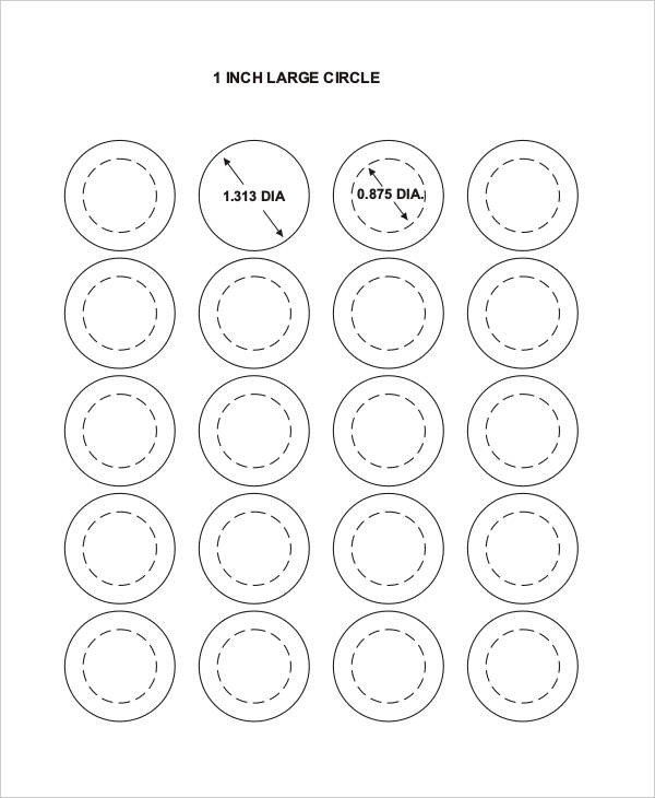 1 Inch Circle Label Template 11 Circle Template