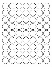 1 Inch Circle Label Template 1" Circle Labels Ol1025