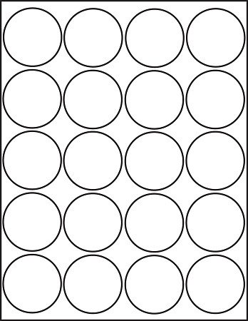 1 Inch Circle Label Template Glossy White Printable Sticker Labels 50 Sheets 2 Inch