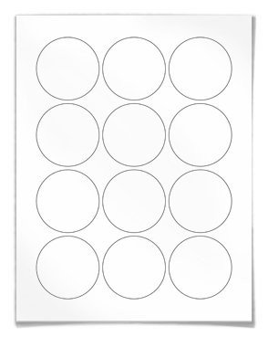 1 Inch Circle Label Template Round Labels Circular for Laser and Inkjet Printers