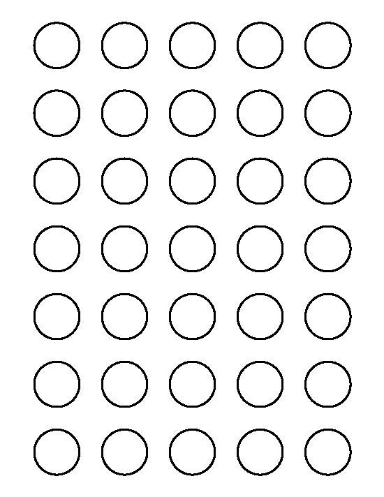 1 Inch Circle Template 25 Of Circle Eyes Template