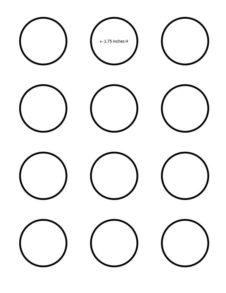 1 Inch Circle Template All Sizes