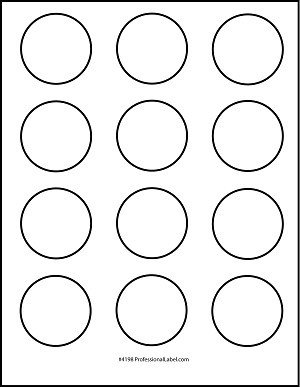 1 Inch Circle Template Matte White Printable Sticker Labels 250 Sheets 2 Inch