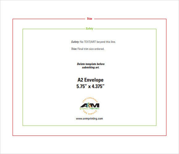 10 Envelope Template Word 2 Sample A2 Envelope Template 7 Documents In Word Pdf