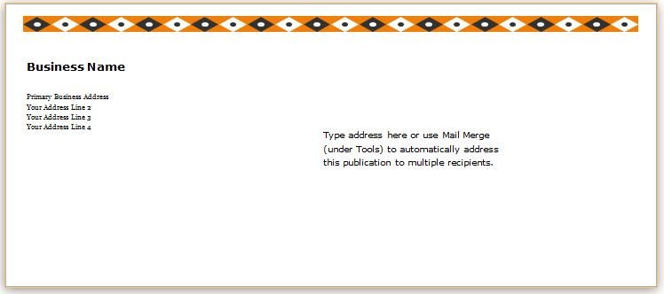 30 10 Envelope Template Word