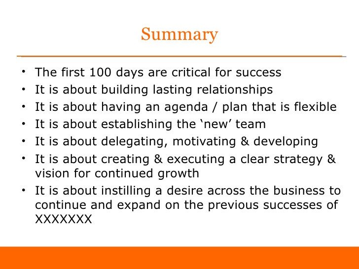 100 Day Planning Template First 100 Days as Sales Director Sample