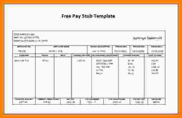 1099 Pay Stub Template Excel 7 Free Paystub software