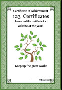 123 Awards Certificates Ecology Certificates Earth Day and Earth Science Awards