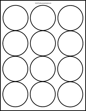 2 Inch Round Label Template Matte White Printable Sticker Labels 100 Sheets 2 5 Inch