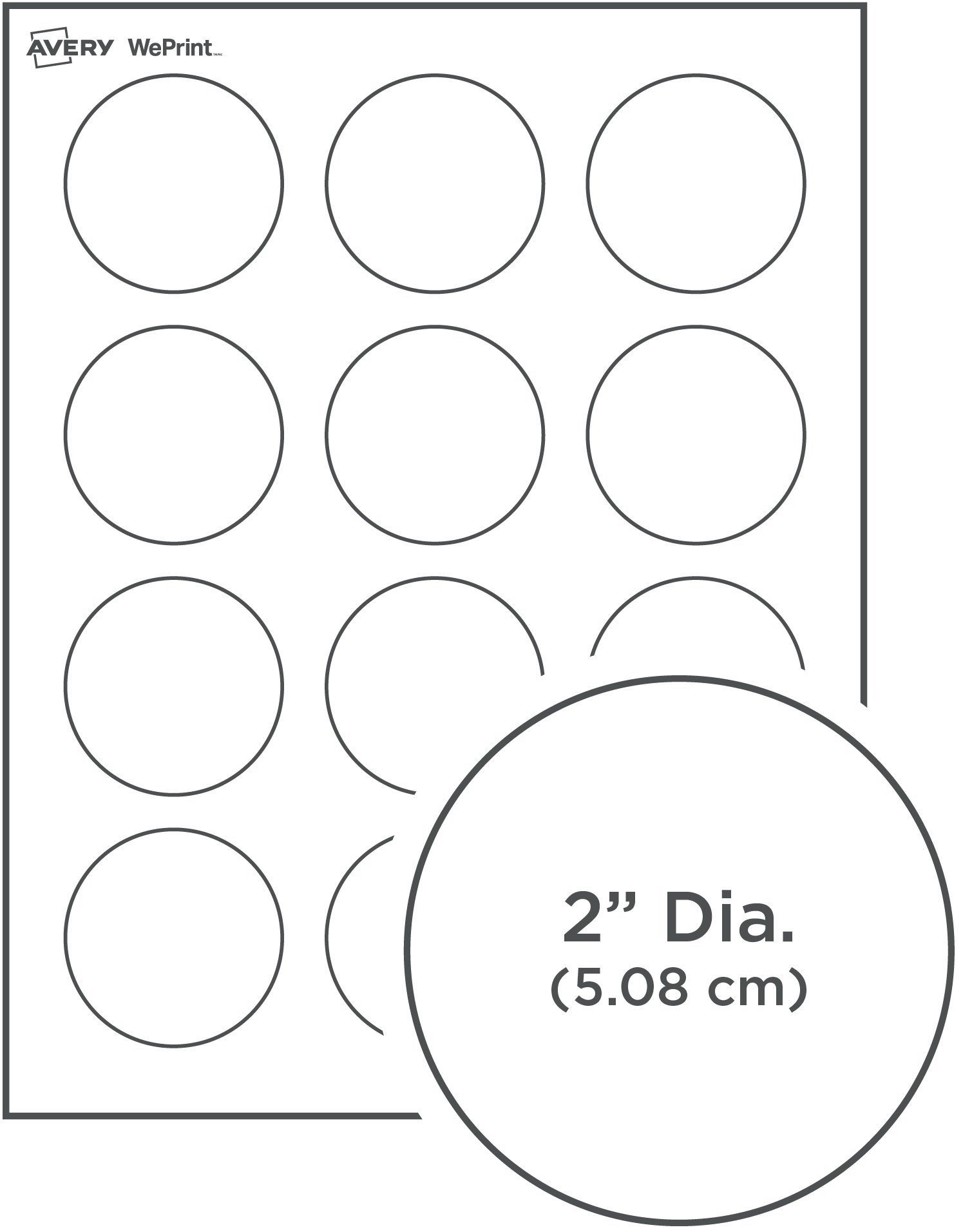 2 Inch Round Label Template Round Labels