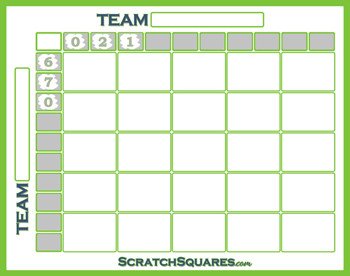 25 Square Football Pool Football 25 Square Pool Scratch F Cards