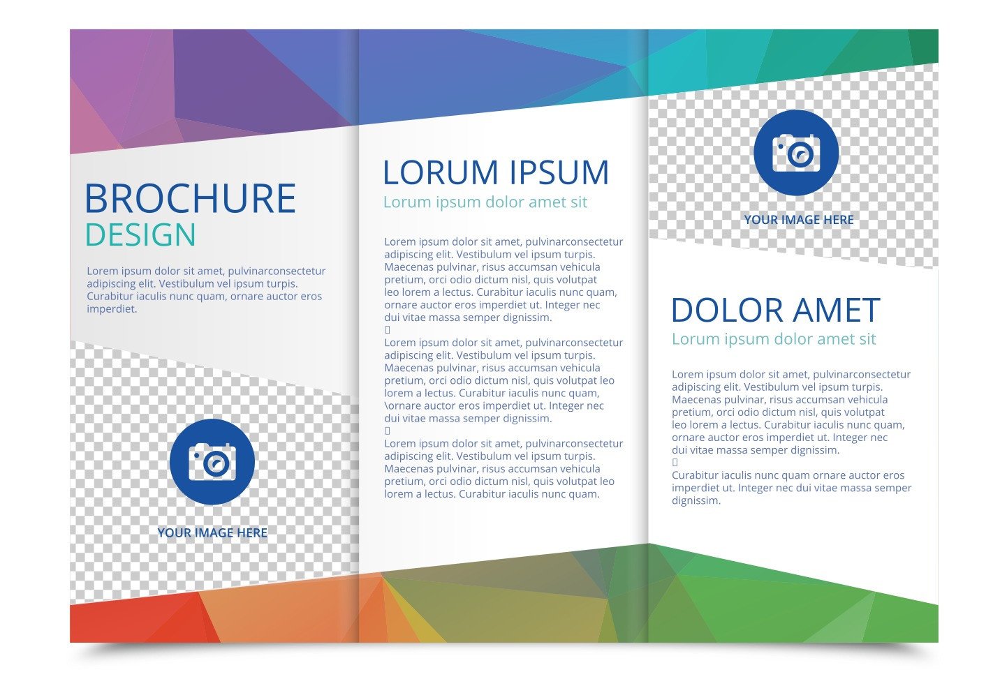 3 Fold Brochures Templates Free Tri Fold Brochure Vector Template Download Free