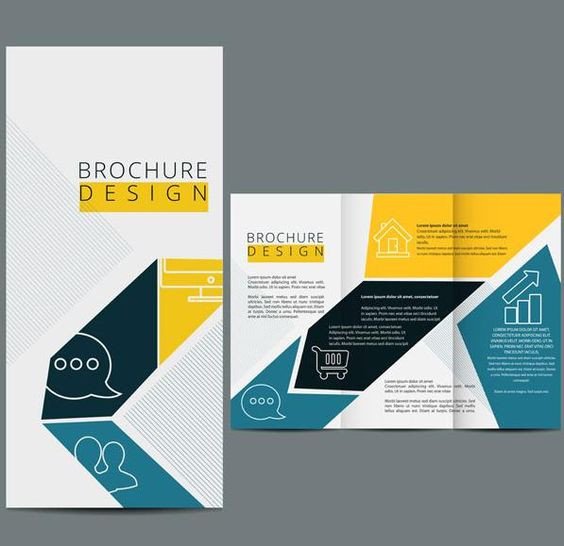 3 Fold Brochures Templates Three Fold Brochure Template Vector Design