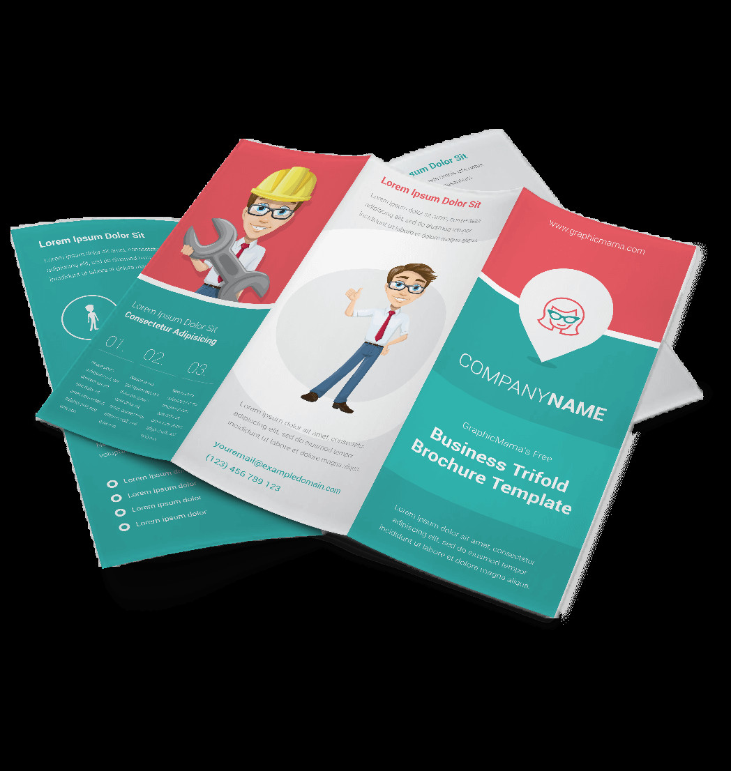 3 Fold Brochures Templates Vector Brochure Template Triple My Success