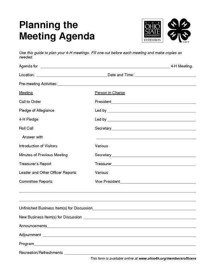 4 H Meeting Minutes Template 494 Best Images About 4 H Club On Pinterest