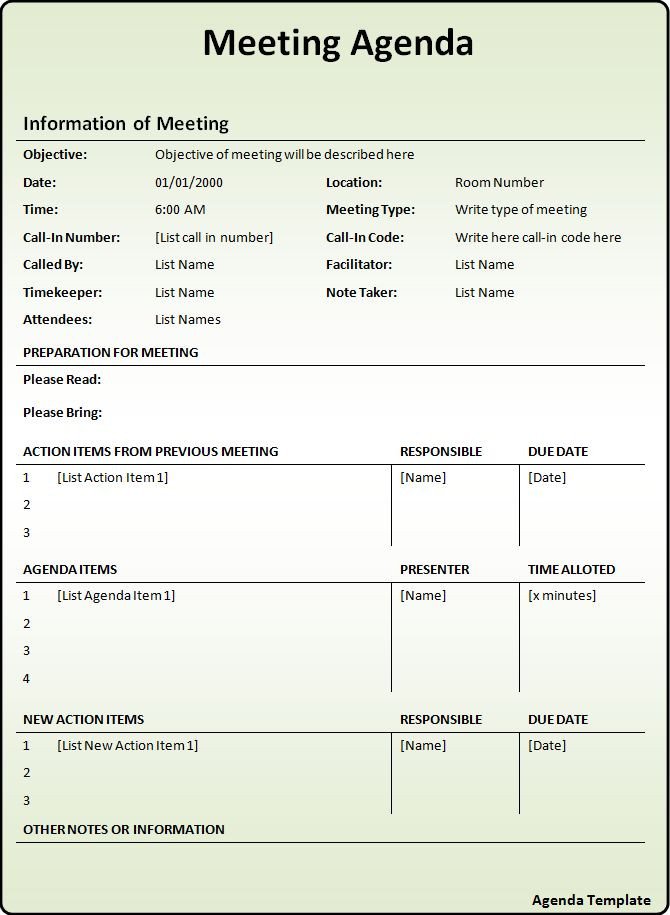 4 H Meeting Minutes Template attractive Meeting Agendas