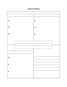 4 Square Writing Template Best 25 Four Square Writing Ideas On Pinterest