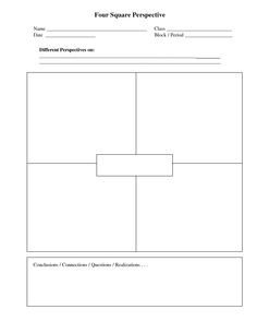 4 Square Writing Templates Four Square Graphic organizer to Help Students organize