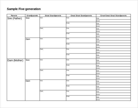 5 Generation Family Tree Family Tree Template 55 Download Free Documents In Pdf