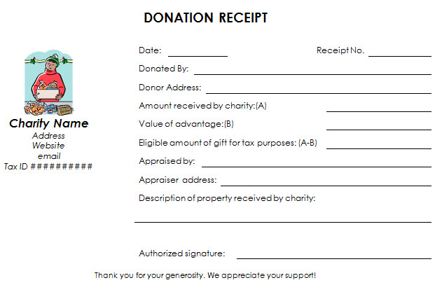 501c3 Donation Receipt Non Profit Donation Receipt Template