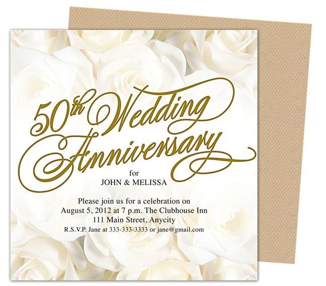 50th Anniversary Invitation Template 9 Best 25th &amp; 50th Wedding Anniversary Invitations