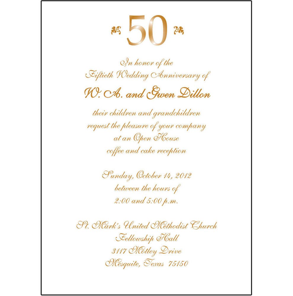 50th Anniversary Invitations Templates 25 Personalized 50th Wedding Anniversary Party Invitations