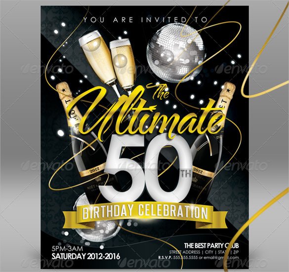 50th Birthday Invitation Template 45 50th Birthday Invitation Templates – Free Sample