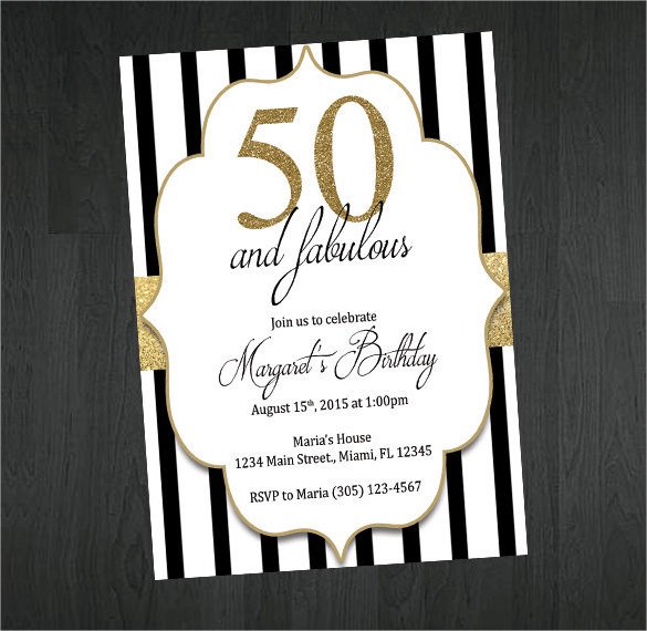 50th Birthday Invitations Templates 45 50th Birthday Invitation Templates – Free Sample