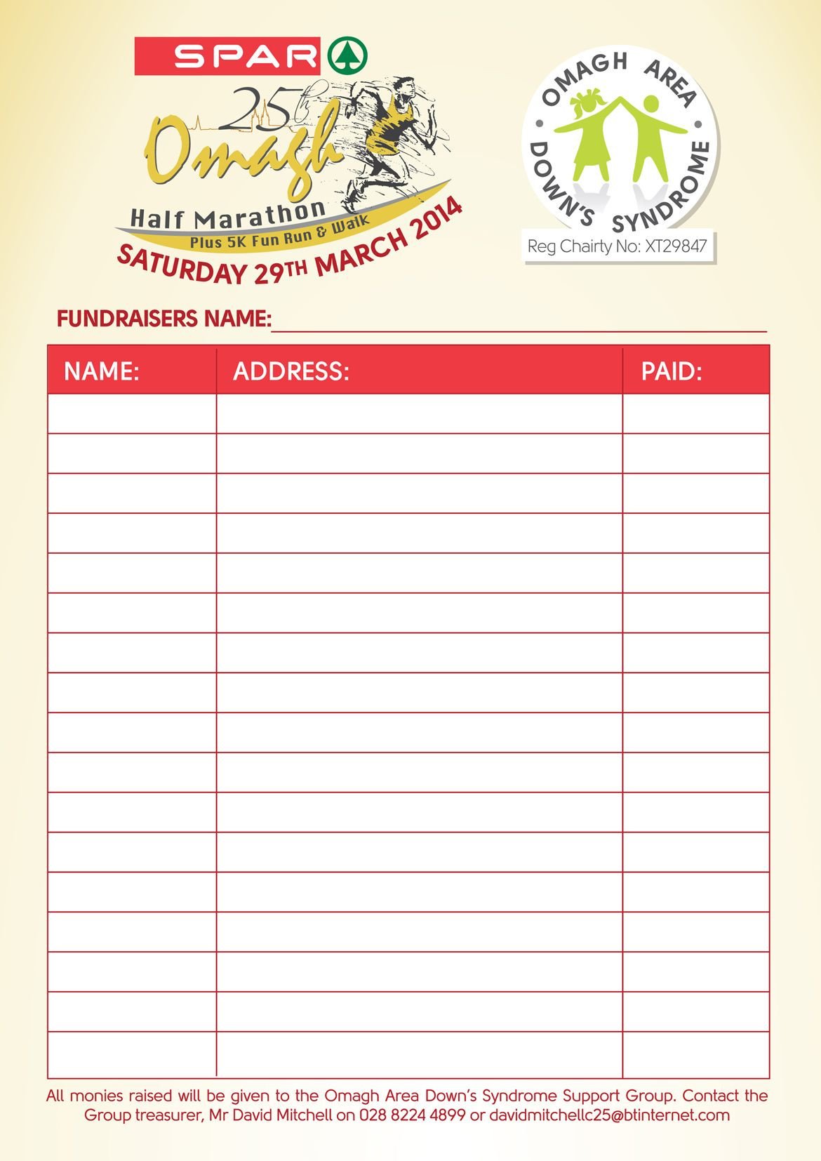 5k Registration form Template 5k Run Registration form Template Invitation Templates