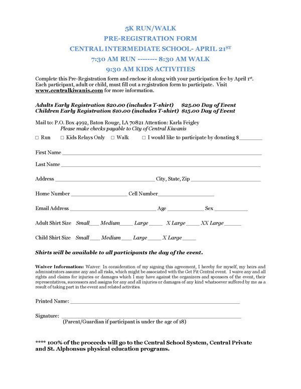 5k Registration form Template Registration form Template for 5k Pdf Katherine Crabtree