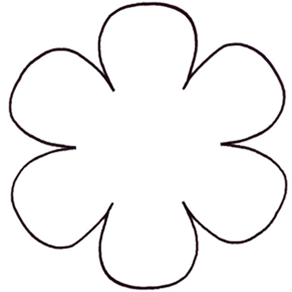 6 Petal Flower Template Pin by Peggy Richards On Projects to Try