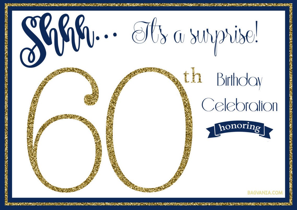60th Birthday Invitation Template Free Printable 60th Birthday Invitation Templates