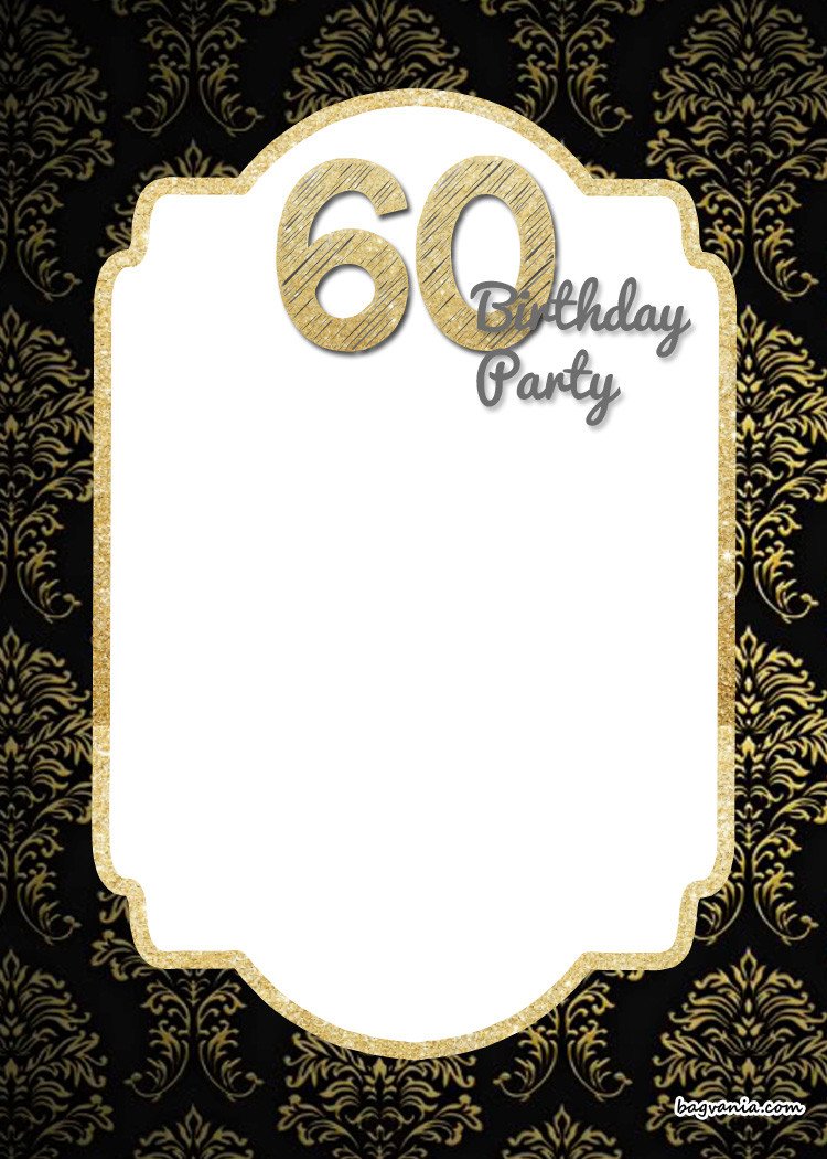 60th Birthday Invitations Template Free Printable 60th Birthday Invitation Templates