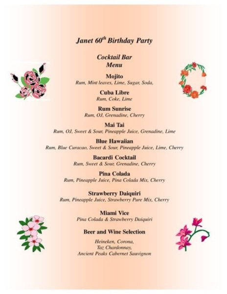 60th Birthday Program Sample 28 Of 60th Birthday Party Program Template