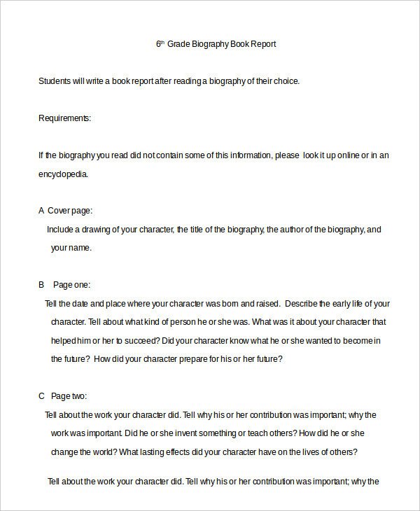6th Grade Book Report Template Book Report Template 10 Free Word Pdf Documents