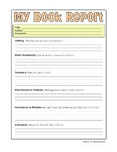 6th Grade Book Report Template Book Review Template Differentiated Pdf Google Drive