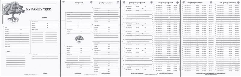 7 Generation Pedigree Chart My Family Tree – 7 Generation Pedigree Chart