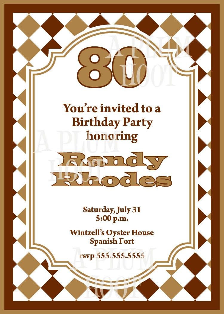 80th Birthday Invitation Templates 15 Sample 80th Birthday Invitations Templates Ideas