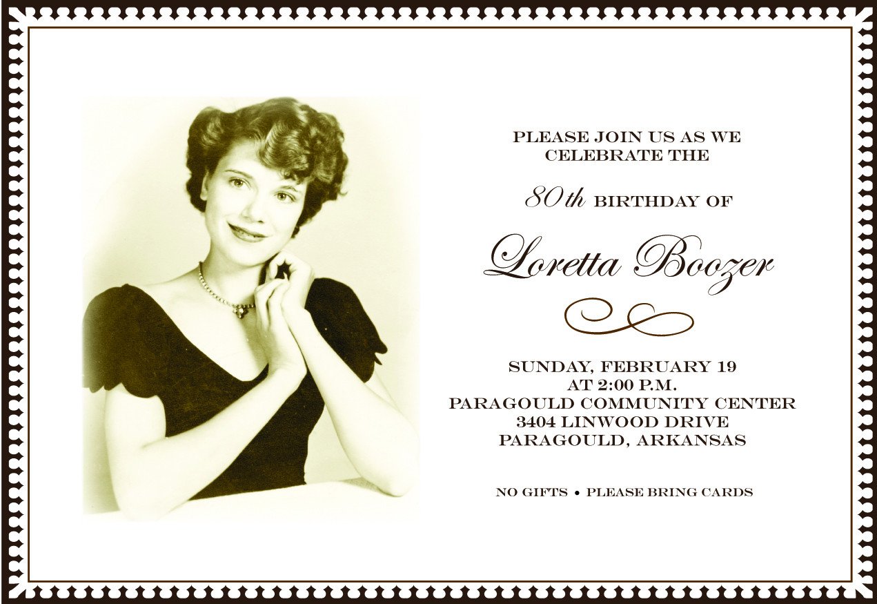 80th Birthday Invitations Templates Free Ap Designs 80 Years &amp; Counting