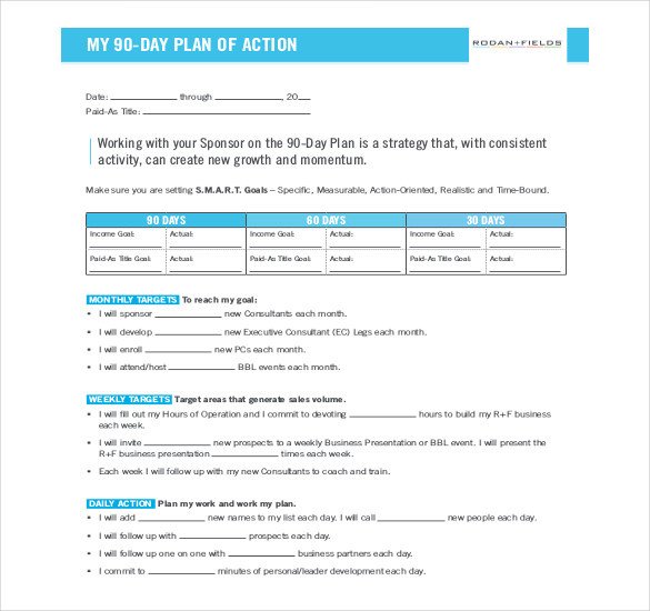 90 Day Action Plan Templates 22 30 60 90 Day Action Plan Templates Free Pdf Word