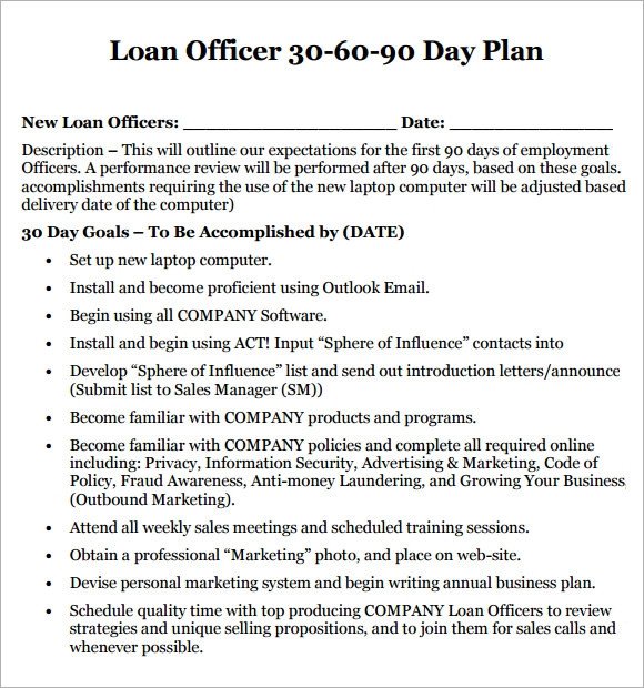 90 Day Business Plan Template 14 Sample 30 60 90 Day Plan Templates Word Pdf