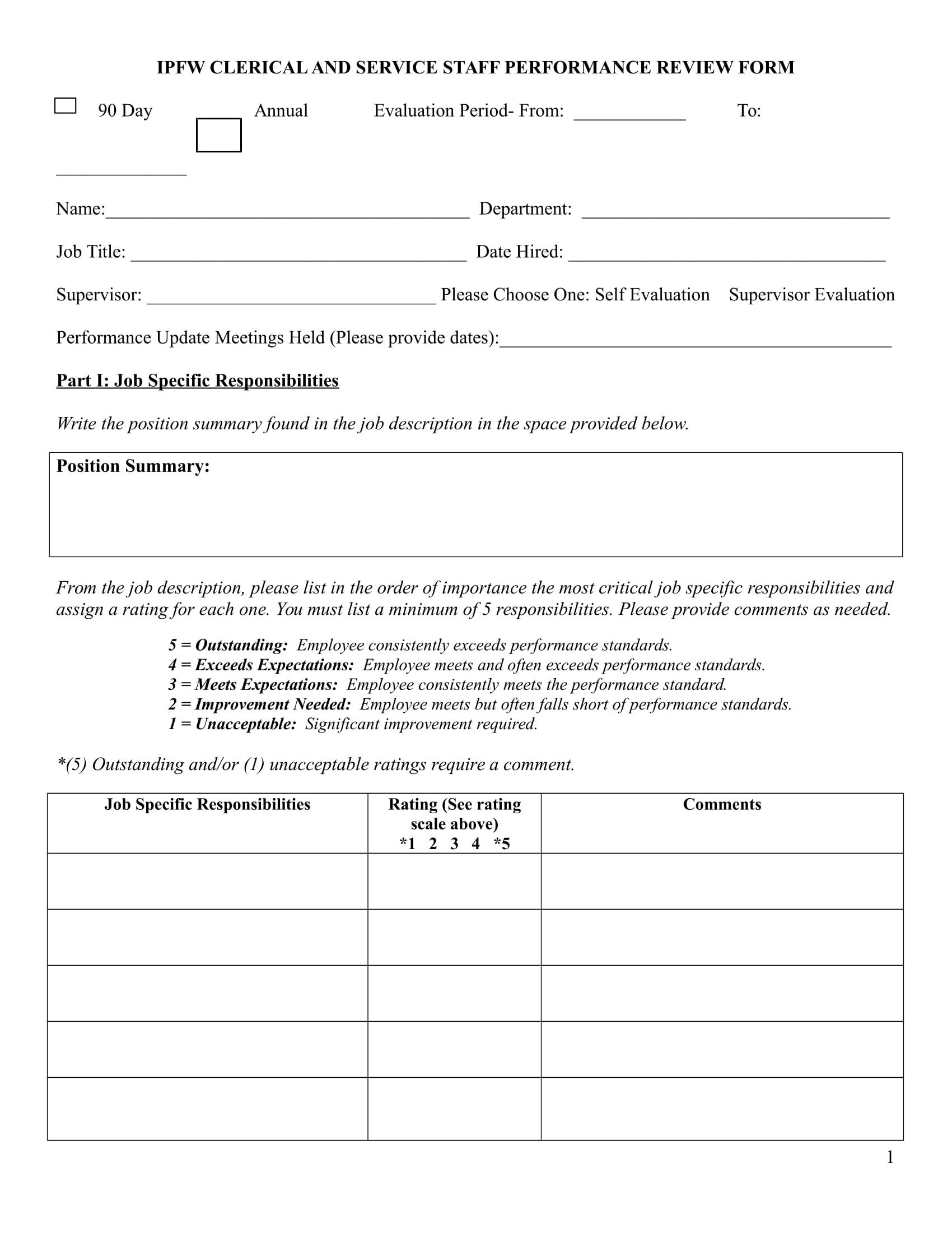 90 Day Performance Review Template 14 90 Day Review forms Free Word Pdf format Download