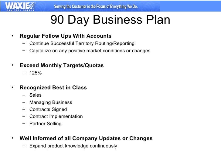 90 Day Sales Plan 30 60 90 Business Plan