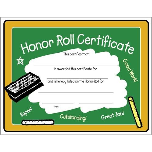 A Honor Roll Certificate Colorful Honor Roll Certificate 8 1 2 X 11 Colorful Honor