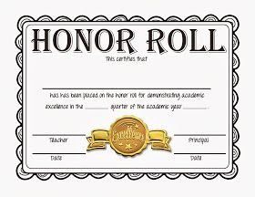 A Honor Roll Certificate Steve S Classroom New Freebie Honor Roll Certificates