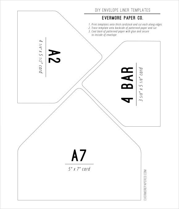 A7 Envelope Liner Template 9 Envelope Liner Templates Download for Free