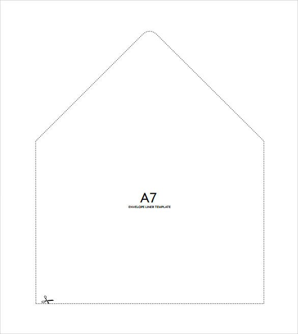 A7 Envelope Liner Template 9 Envelope Liner Templates – Samples Examples & formats