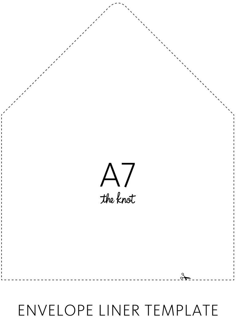 A7 Envelope Liner Template the Knot Envelope Liner Template